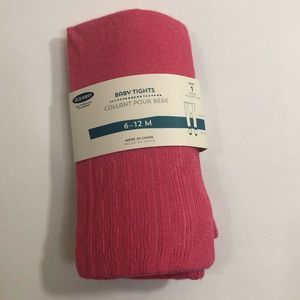 OLD NAVY BABY GIRL PINK WARM TIGHTS 16-12 MONTHS